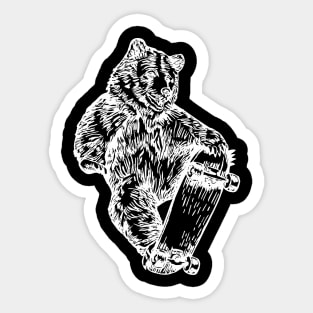 SEEMBO Bear Skater Skateboarding Skateboard Fun Skateboarder Sticker